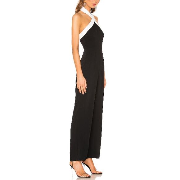 New SUPERDOWN REVOLVE Women's Black Laurien Cross Front Jumpsuit Size S - Picture 3 of 8